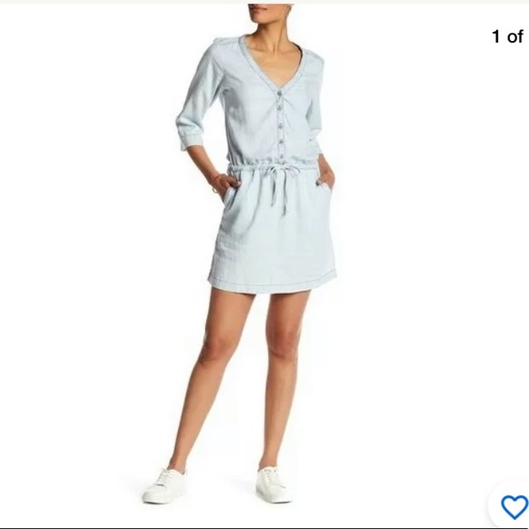 Michael Stars Dresses & Skirts - Michael Stars Linen Denim Tencel Shirt Dress